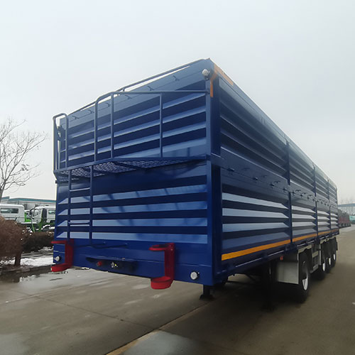 Grain transportation semi-trailer